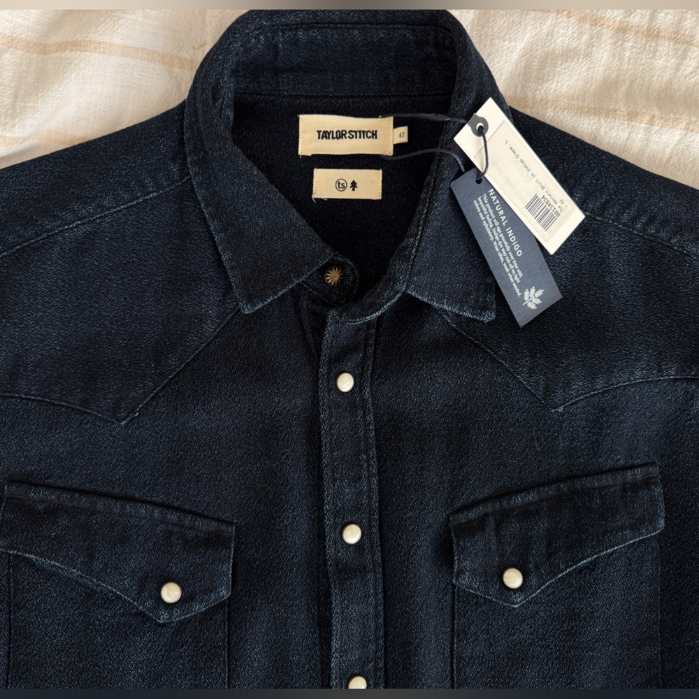 *Rare Taylor Stitch Western Shirt Indigo Crepe NWT